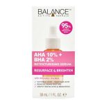 Balance Active Formula Resurface & Brighten AHA 10% + BHA 2% Retexturising Serum (30ml)